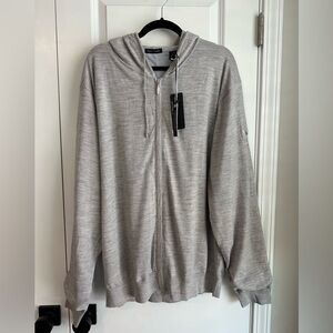 Full Turn Mens MLB Wool Full Zip Hoodie Gray NWT Size XXL